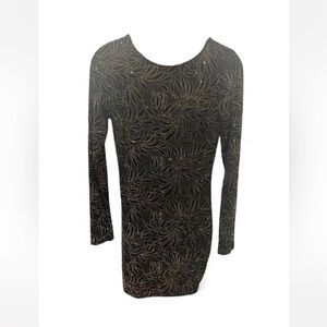 Bedazzled black cocktail dress